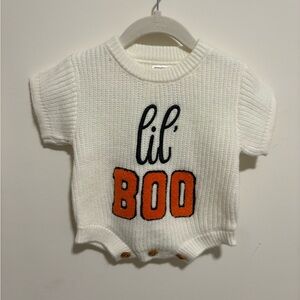 SPEARMINT BABY LIL BOO SHEEP WOOL ONESIE